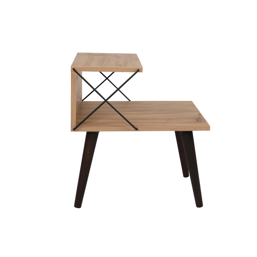Nightstand CROSS 55x50 cm brown