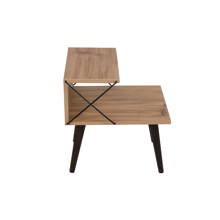 Nightstand CROSS 55x50 cm brown