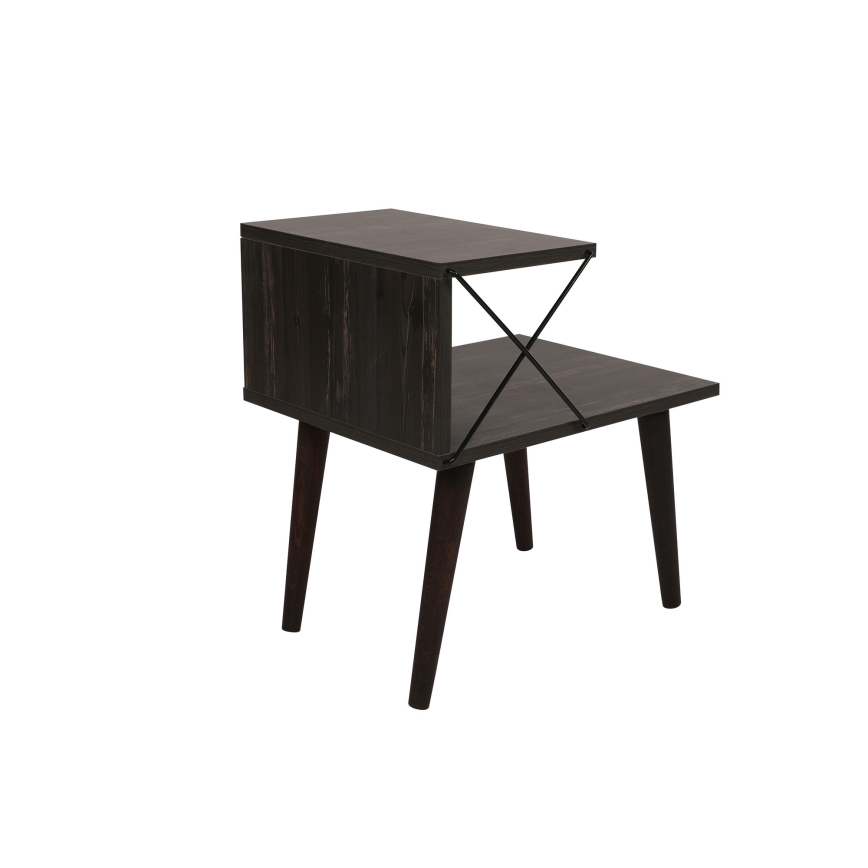 Nightstand CROSS 55x50 cm brown