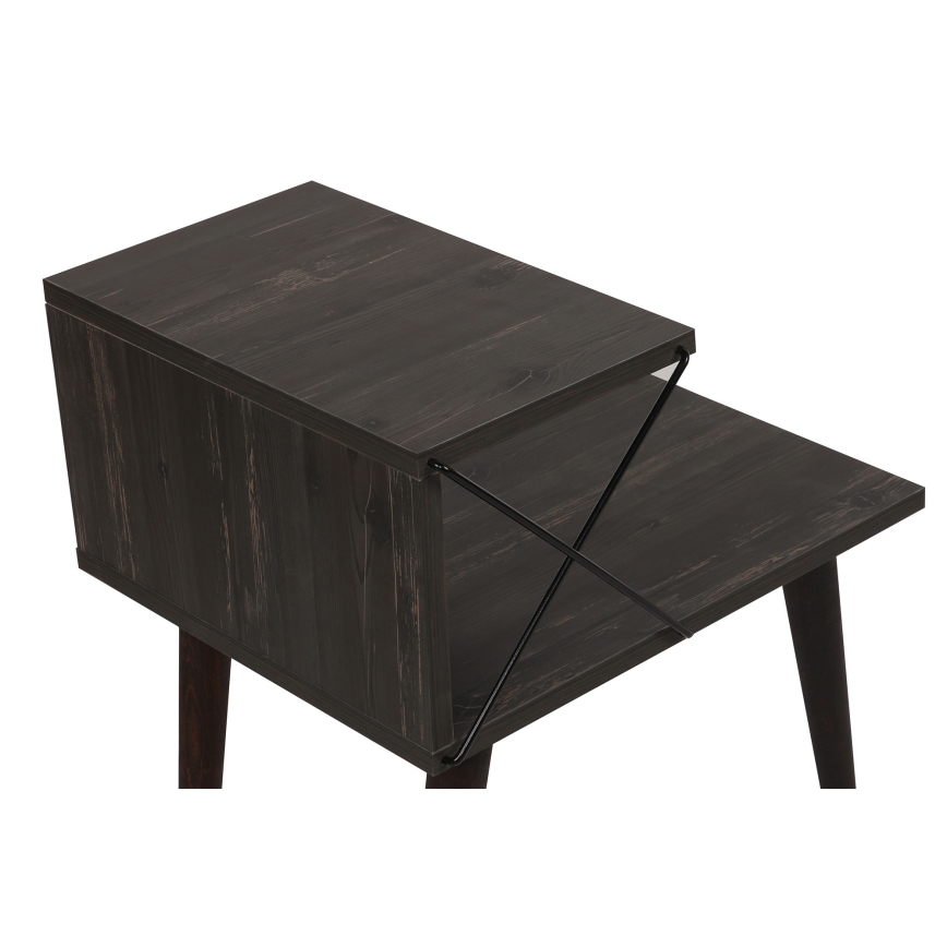 Nightstand CROSS 55x50 cm brown