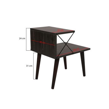 Nightstand CROSS 55x50 cm brown