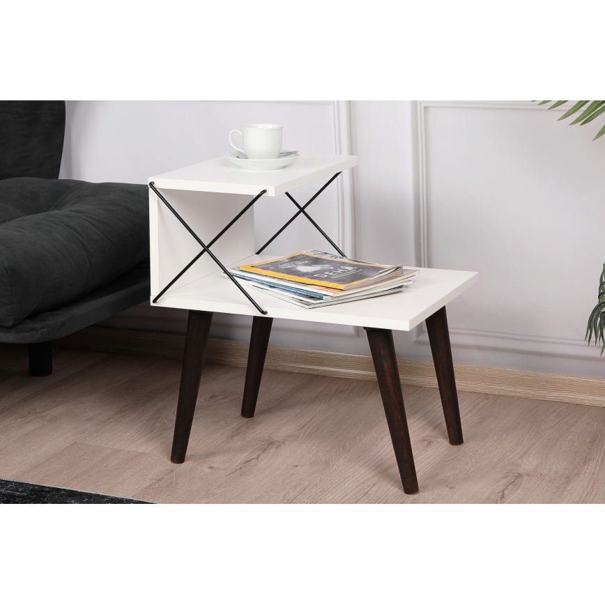 Nightstand CROSS 55x50 cm white