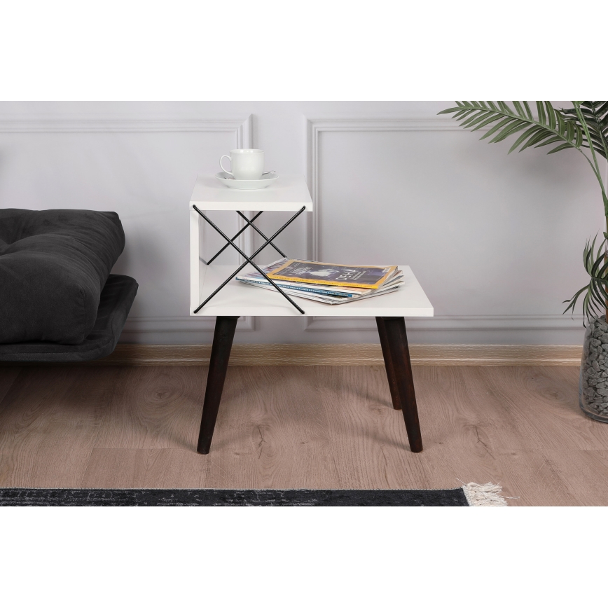 Nightstand CROSS 55x50 cm white