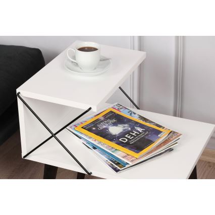 Nightstand CROSS 55x50 cm white