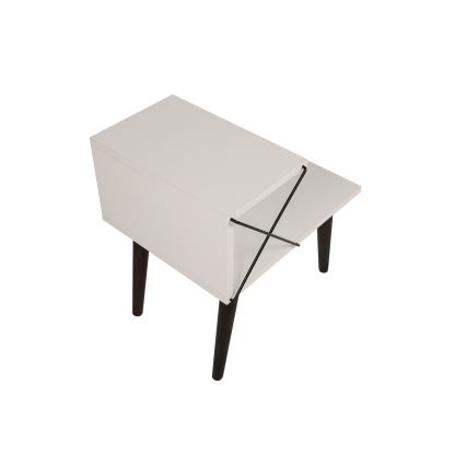 Nightstand CROSS 55x50 cm white