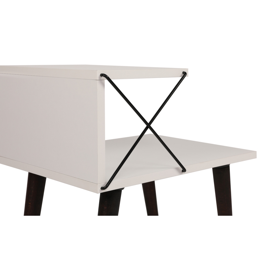 Nightstand CROSS 55x50 cm white