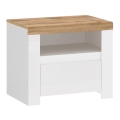 Nightstand DAMINO 50,5x60 cm white/oak wotan