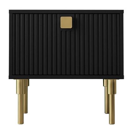 Nightstand DORSET 50x50 cm black/gold