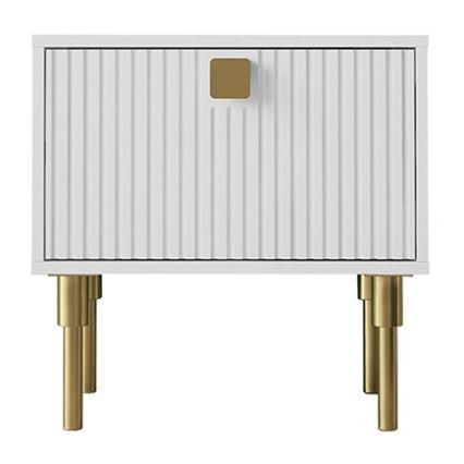 Nightstand DORSET 50x50 cm white/gold