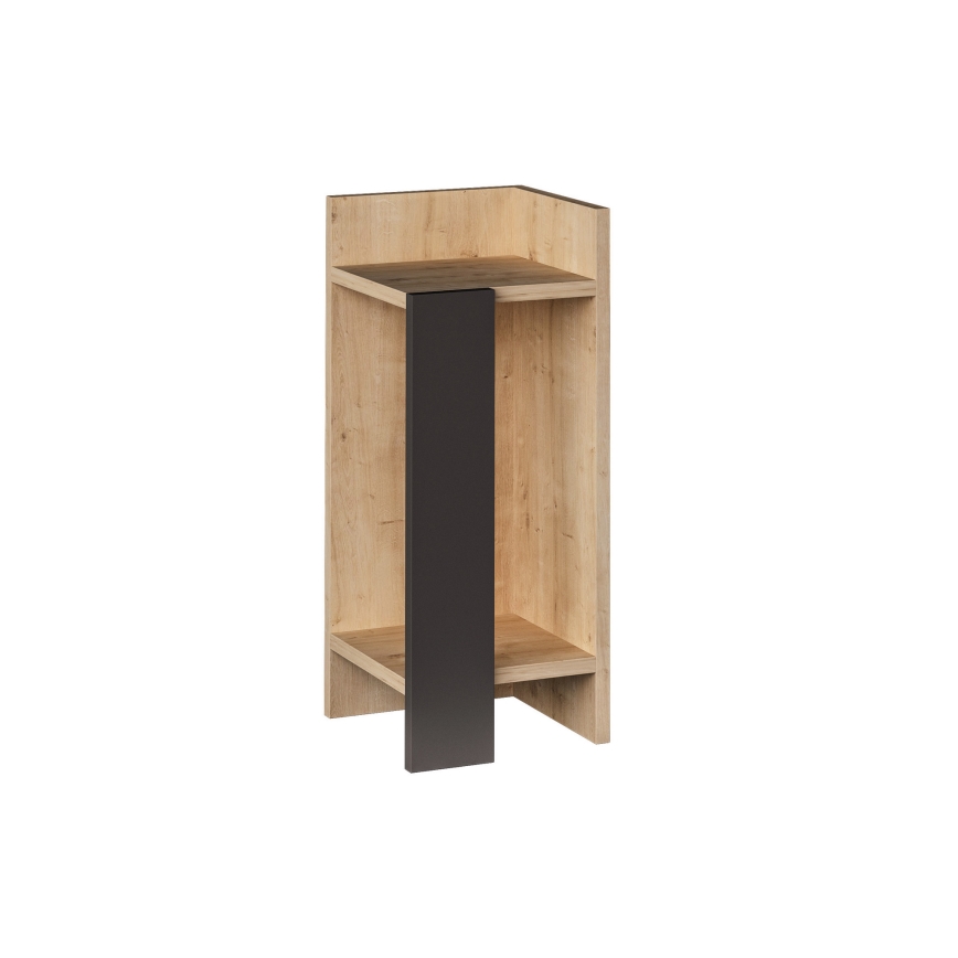 Nightstand ELOS 60x25 cm brown/anthracite
