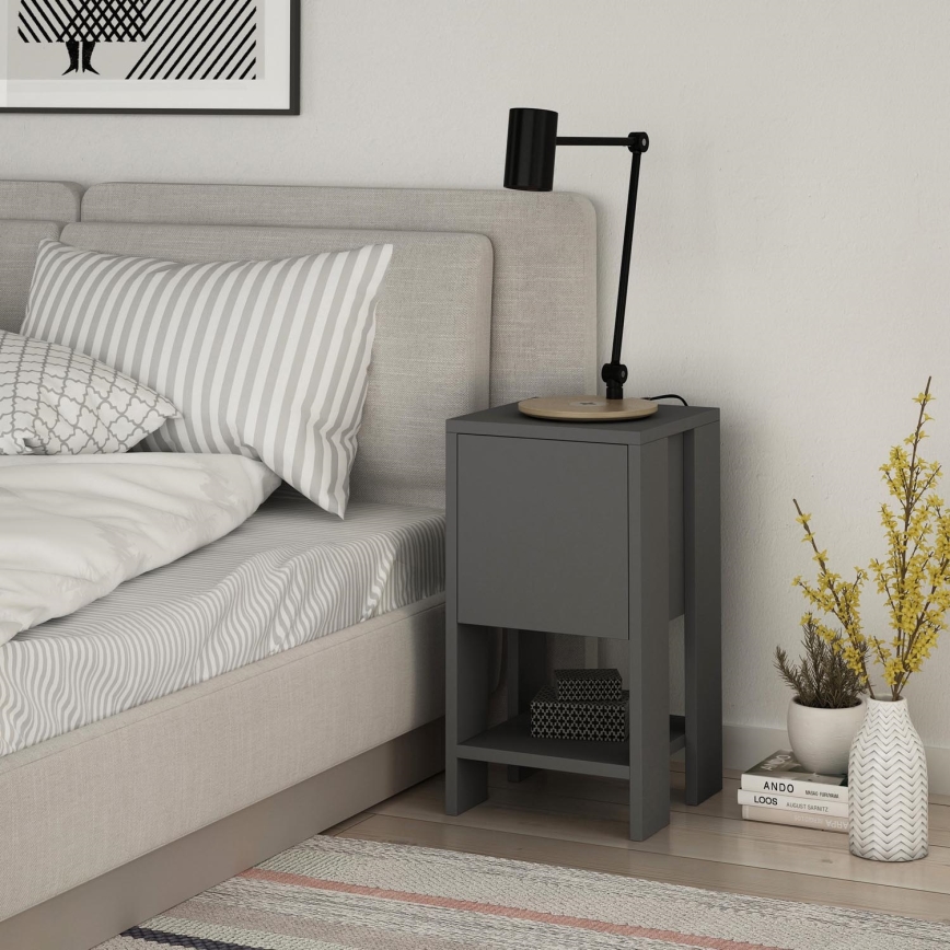 Nightstand EMA 55x30 cm anthracite