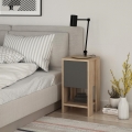 Nightstand EMA 55x30 cm brown/grey