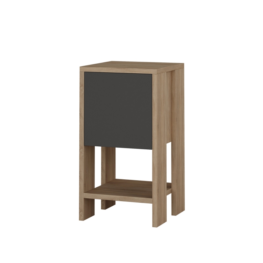 Nightstand EMA 55x30 cm brown/grey