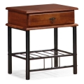 Nightstand FIONA 55x48 cm brown/black