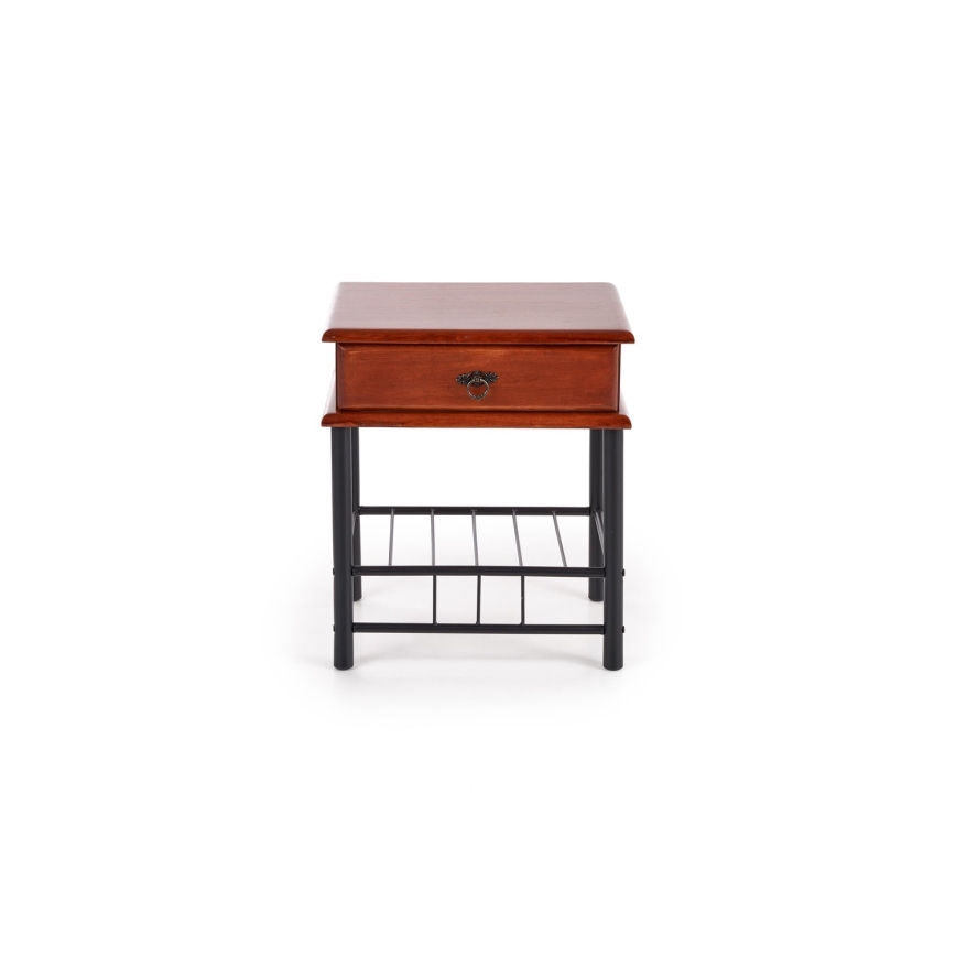 Nightstand FIONA 55x48 cm brown/black