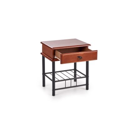 Nightstand FIONA 55x48 cm brown/black