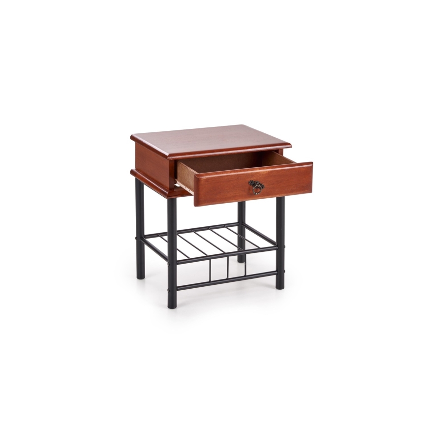 Nightstand FIONA 55x48 cm brown/black