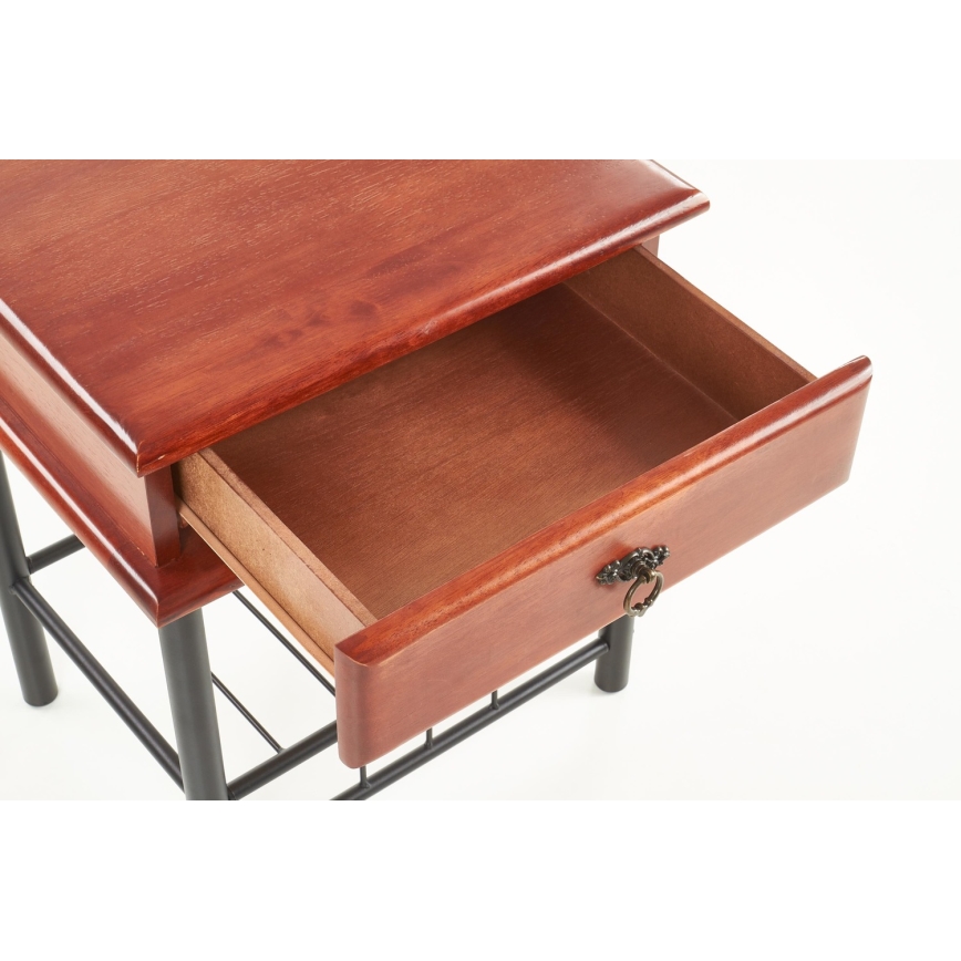 Nightstand FIONA 55x48 cm brown/black