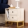 Nightstand GLIMMER 50x45,2 cm beige/gold