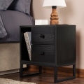 Nightstand GLIMMER 50x45,2 cm black