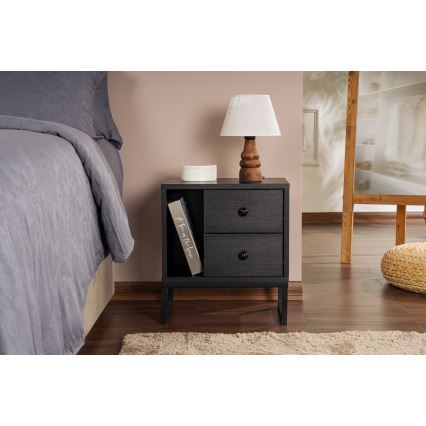Nightstand GLIMMER 50x45,2 cm black