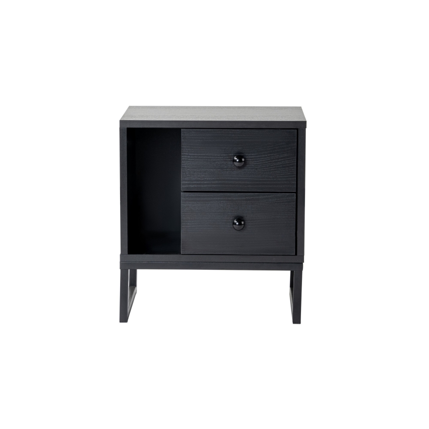 Nightstand GLIMMER 50x45,2 cm black