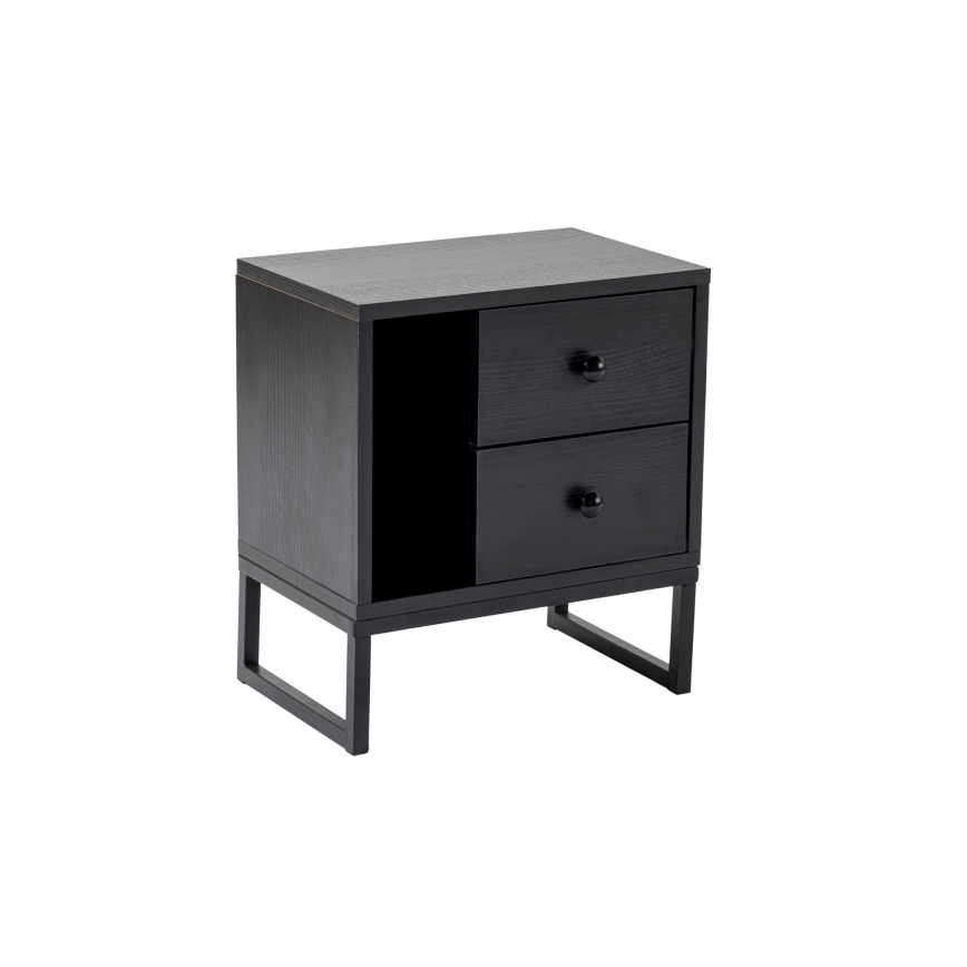 Nightstand GLIMMER 50x45,2 cm black