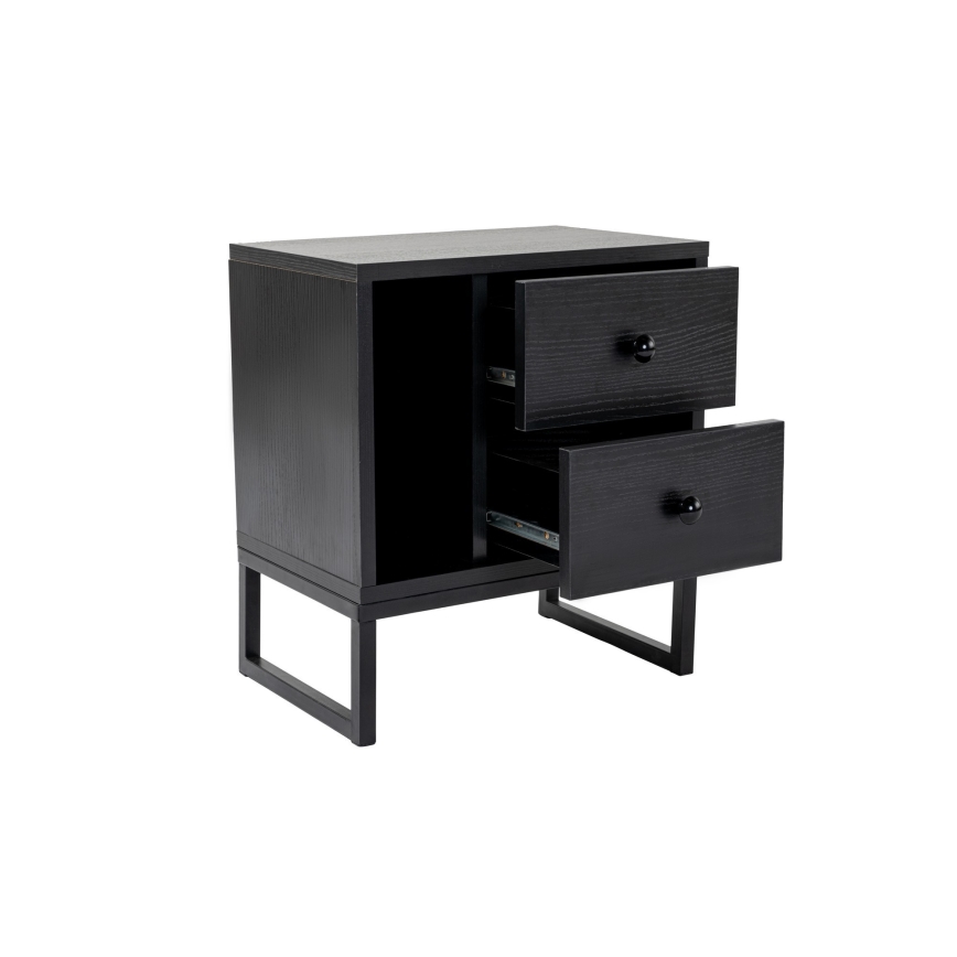 Nightstand GLIMMER 50x45,2 cm black