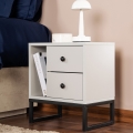 Nightstand GLIMMER 50x45,2 cm grey/black