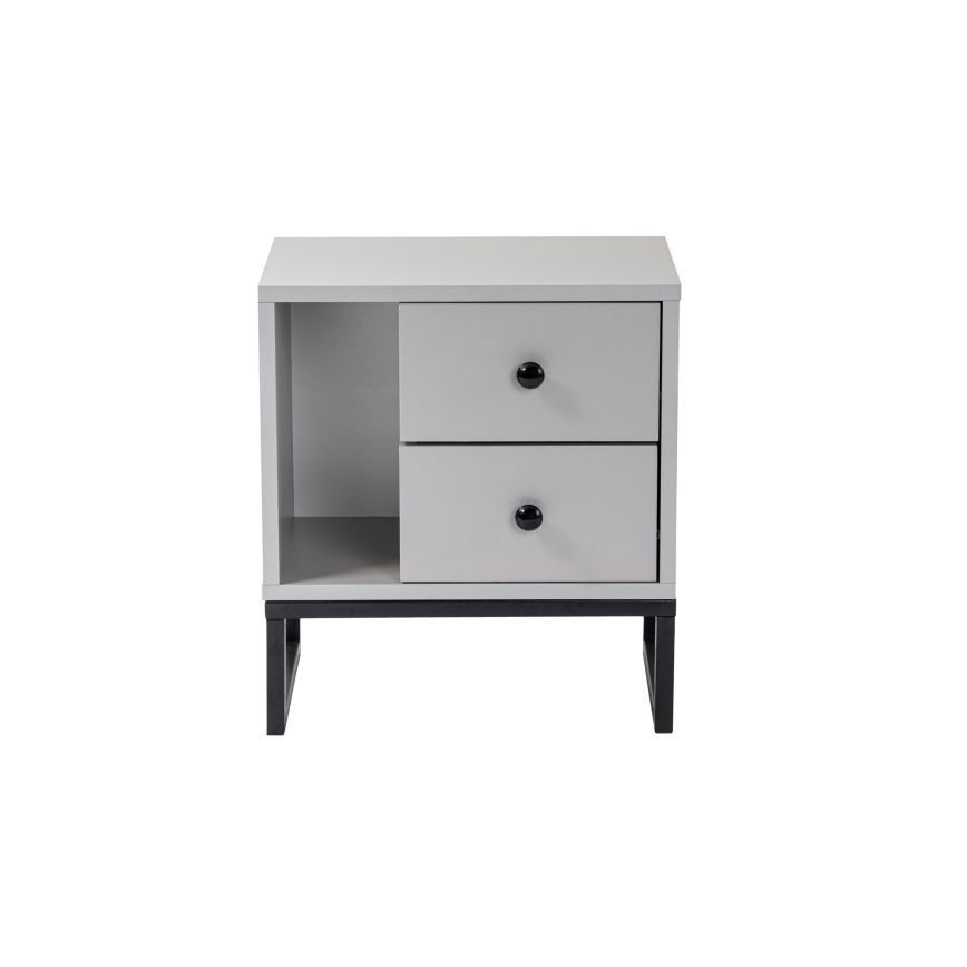 Nightstand GLIMMER 50x45,2 cm grey/black
