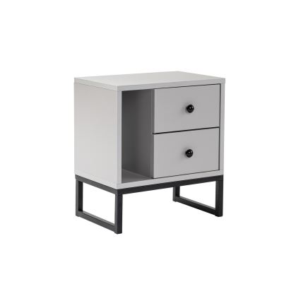 Nightstand GLIMMER 50x45,2 cm grey/black