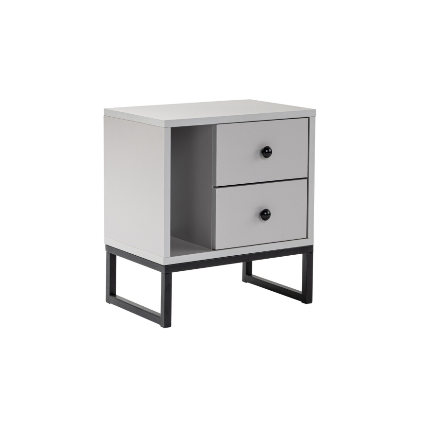 Nightstand GLIMMER 50x45,2 cm grey/black