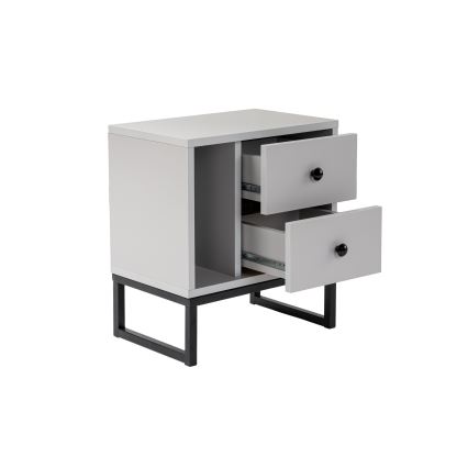 Nightstand GLIMMER 50x45,2 cm grey/black