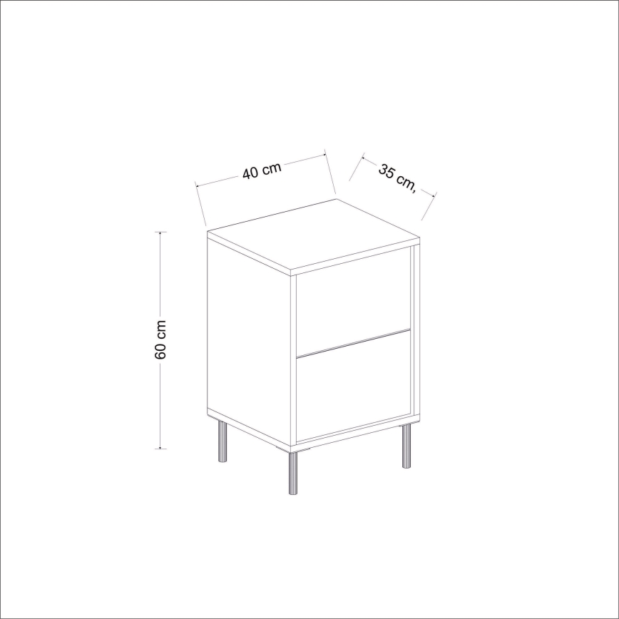 Nightstand IMAJ 60x40 cm anthracite