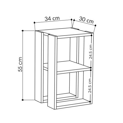 Nightstand LONIE 55x30 white