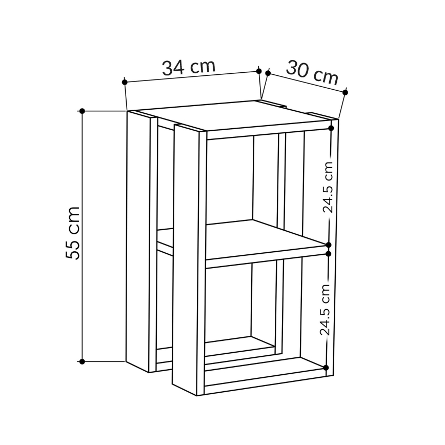 Nightstand LONIE 55x30 white