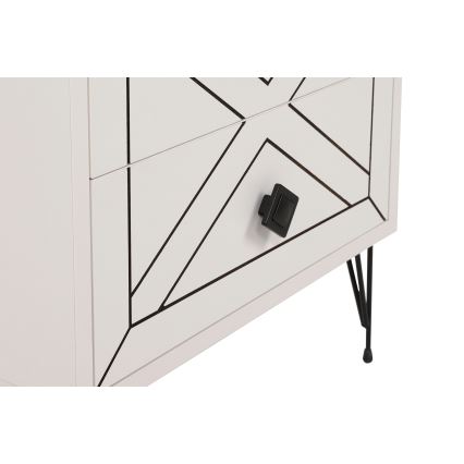Nightstand LUNA 50x55 cm white