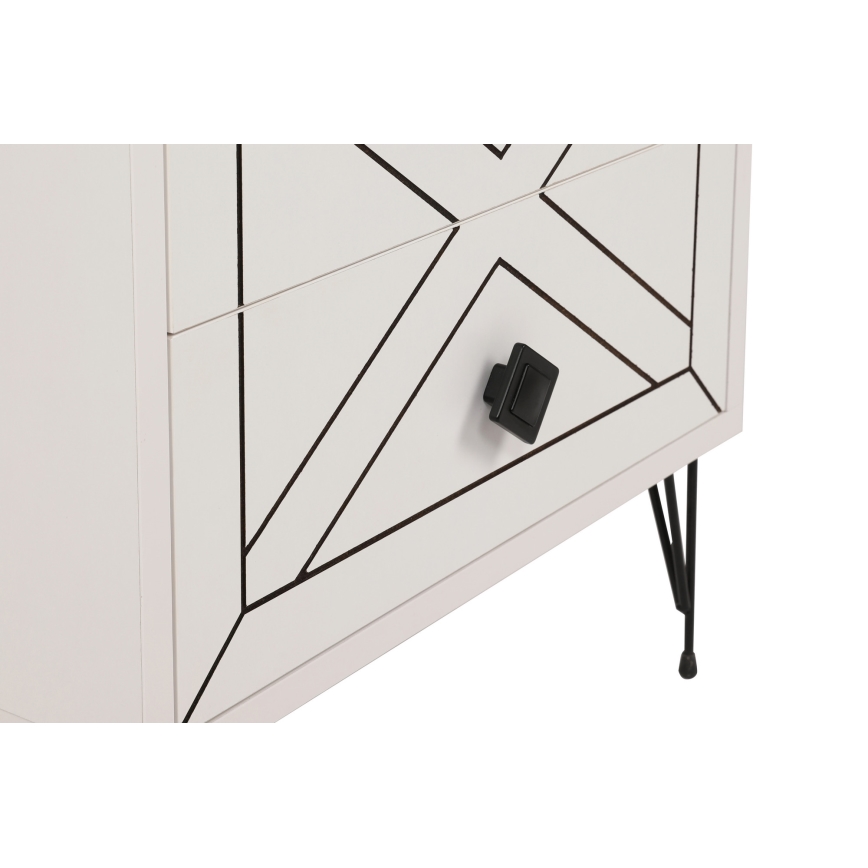 Nightstand LUNA 50x55 cm white