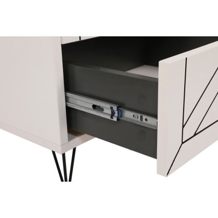 Nightstand LUNA 50x55 cm white