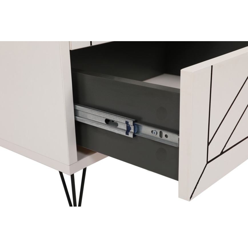 Nightstand LUNA 50x55 cm white