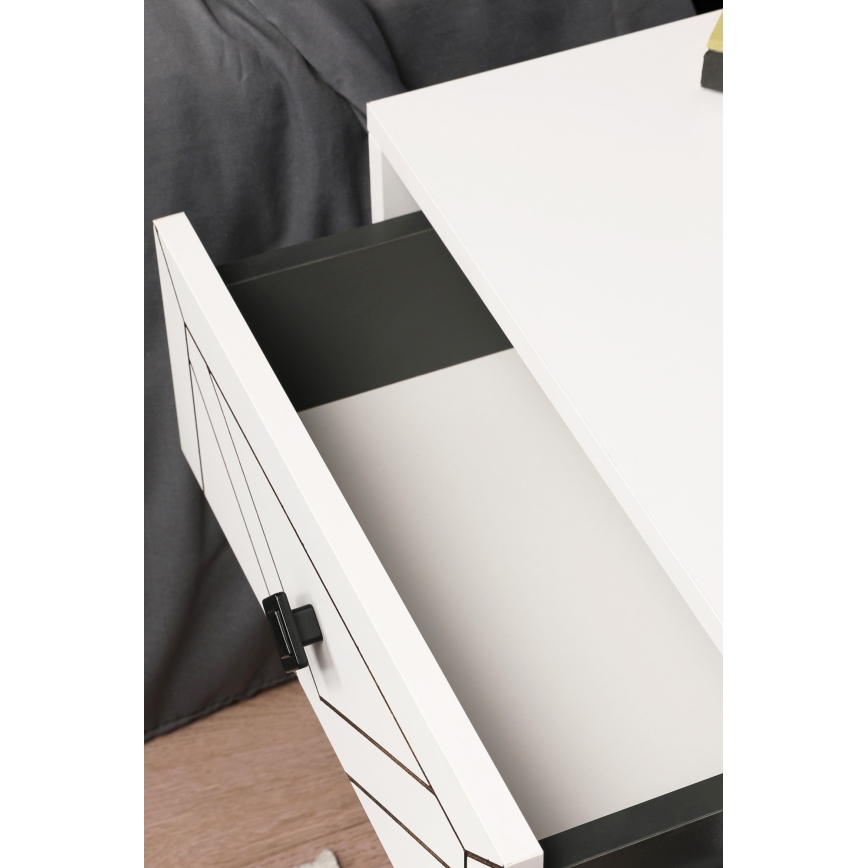 Nightstand LUNA 50x55 cm white