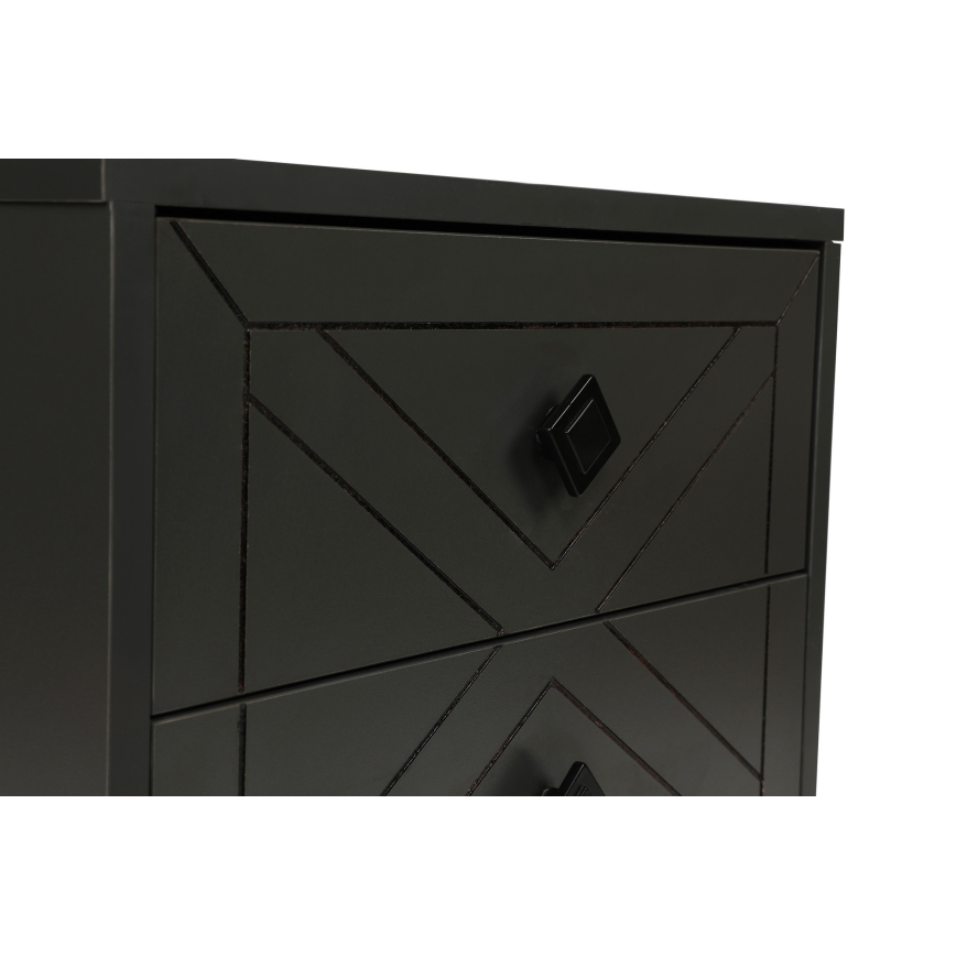 Nightstand LUNA 55x50 cm anthracite/black