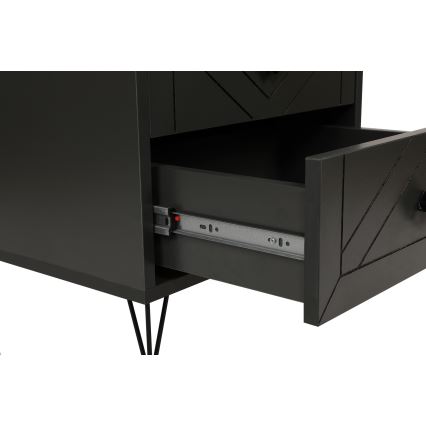 Nightstand LUNA 55x50 cm anthracite/black