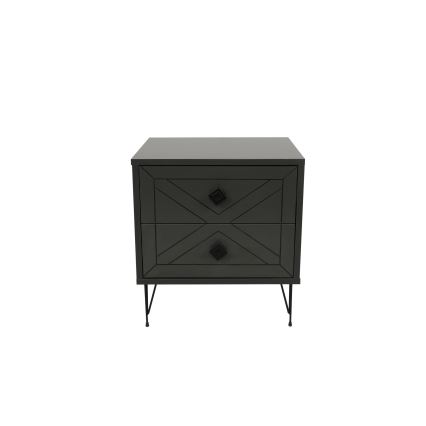 Nightstand LUNA 55x50 cm anthracite/black