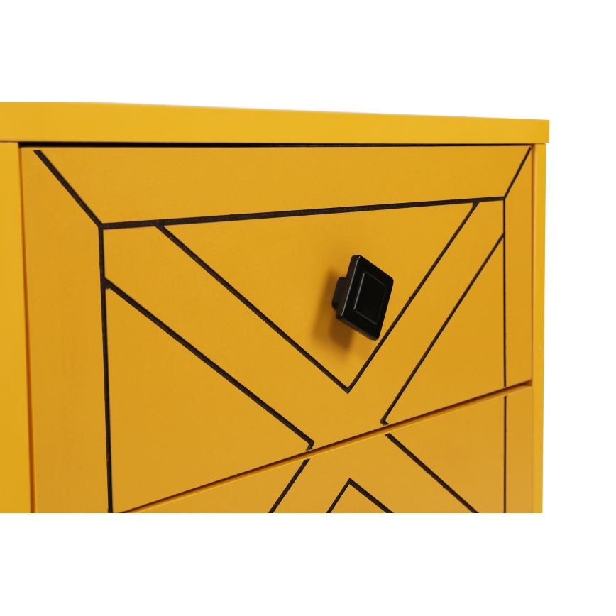 Nightstand LUNA 55x50 cm yellow