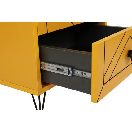 Nightstand LUNA 55x50 cm yellow