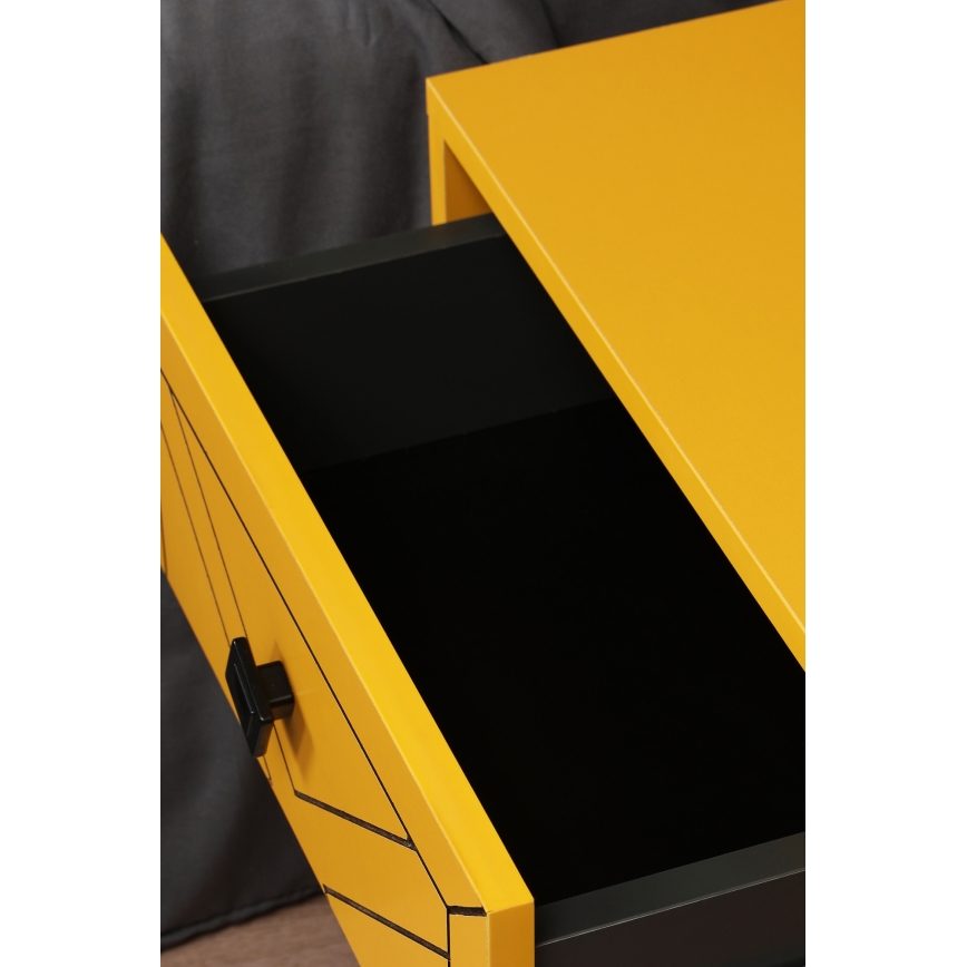 Nightstand LUNA 55x50 cm yellow