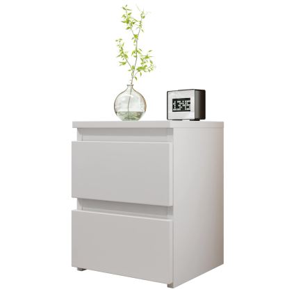 Nightstand MALWA 40x30 cm shiny white