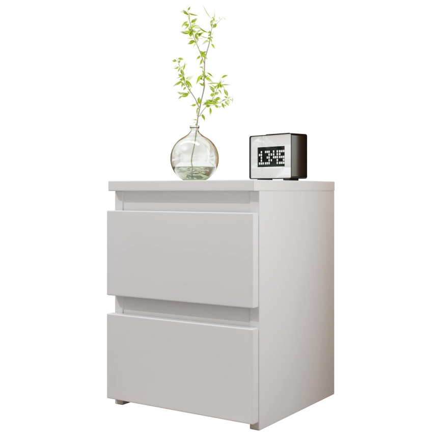 Nightstand MALWA 40x30 cm shiny white