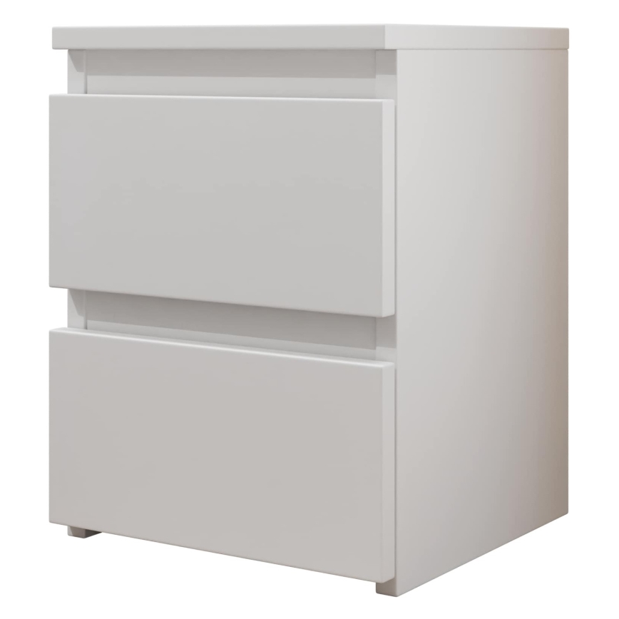 Nightstand MALWA 40x30 cm shiny white
